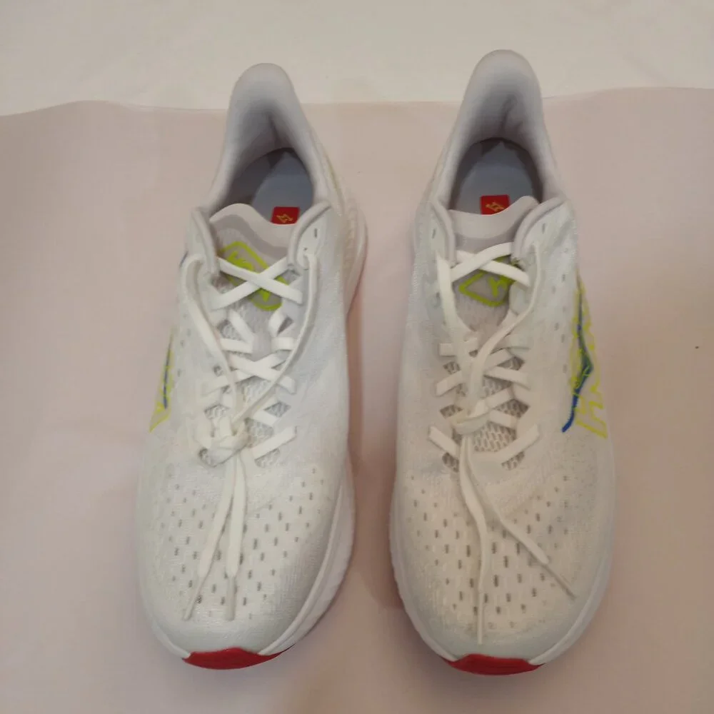 HOKA ONE ONE MACH 6 RUNNNG SHOE WHITE MEN SIZE 13 NEW